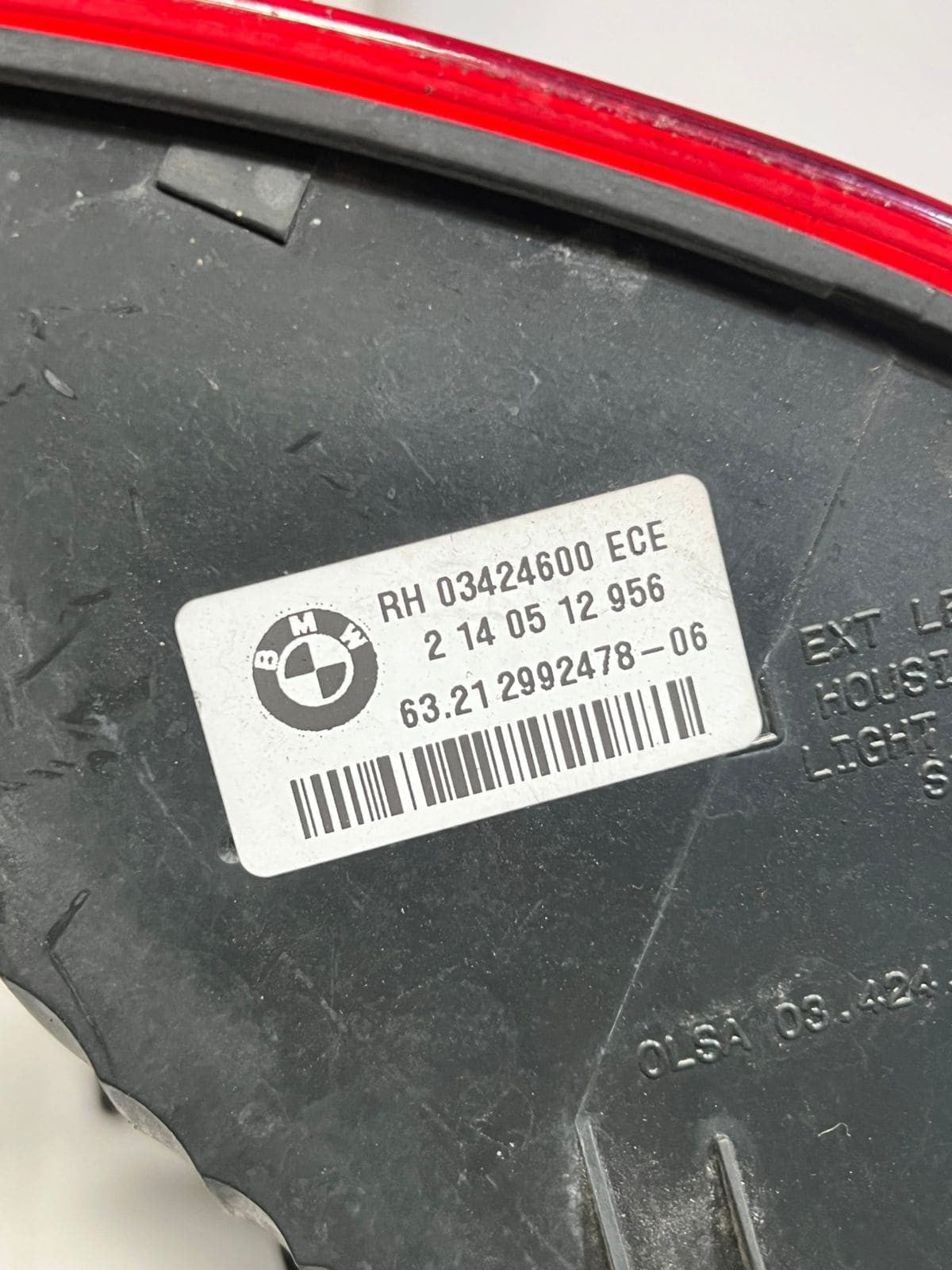 BMW X1 S18d E84 Rear Light Right Outer Taillight Side Panel 2992478 OEM