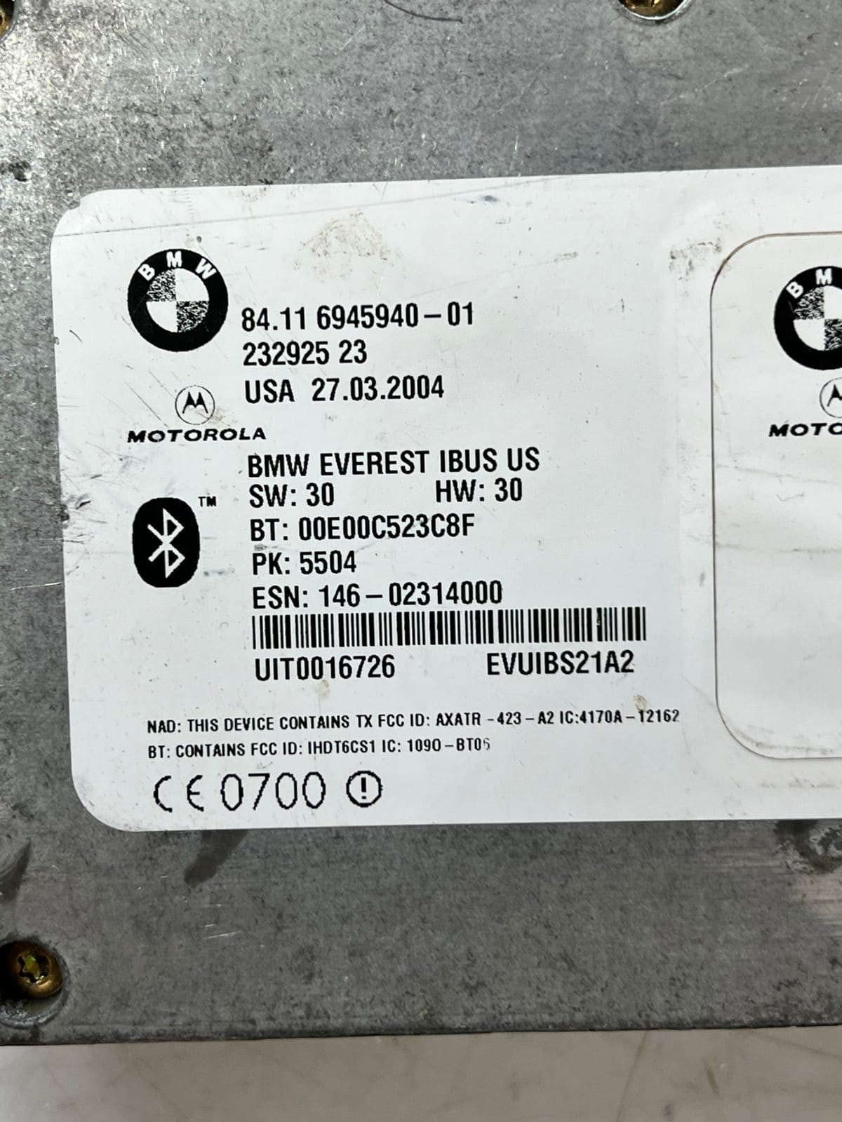 2001-2006 BMW 325i E46 330i X5 M3Telematics Bluetooth Control Module 6945940 OEM