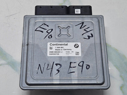 BMW 1 3 E81 E87 E90 E91 N43B20A ECU Engine Control Unit DME MSD81.2 7599881 Set