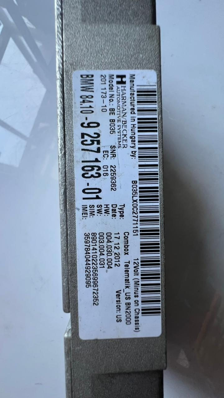 11-16 BMW X5 Bluetooth Telematics Com box Module 9257163 F10 X5 E82 E88 E90 E91 