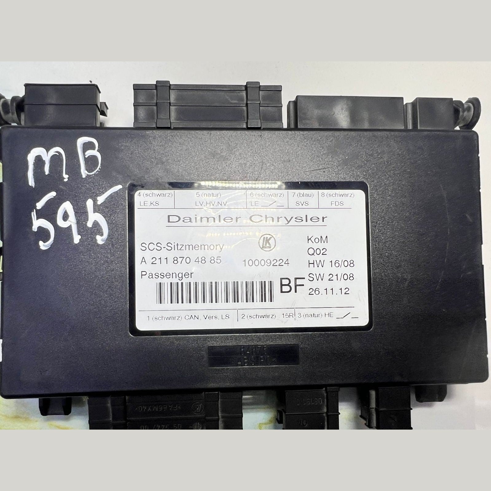 Mercedes W211 E-Class Front Passenger Side Seat Control Module A211 8704885 OEM
