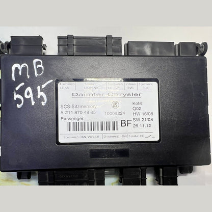 Mercedes W211 E-Class Front Passenger Side Seat Control Module A211 8704885 OEM
