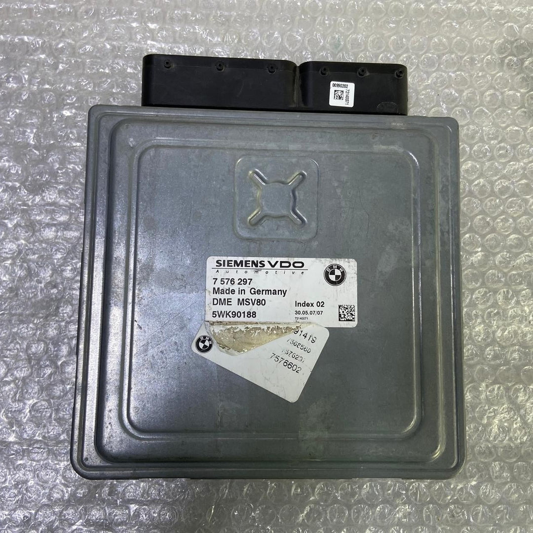 OEM BMW 3,5SER E90 E60 X5 E70 N52 ENGINE CONTROL UNIT DME MSV80 7576297 ECU ONLY