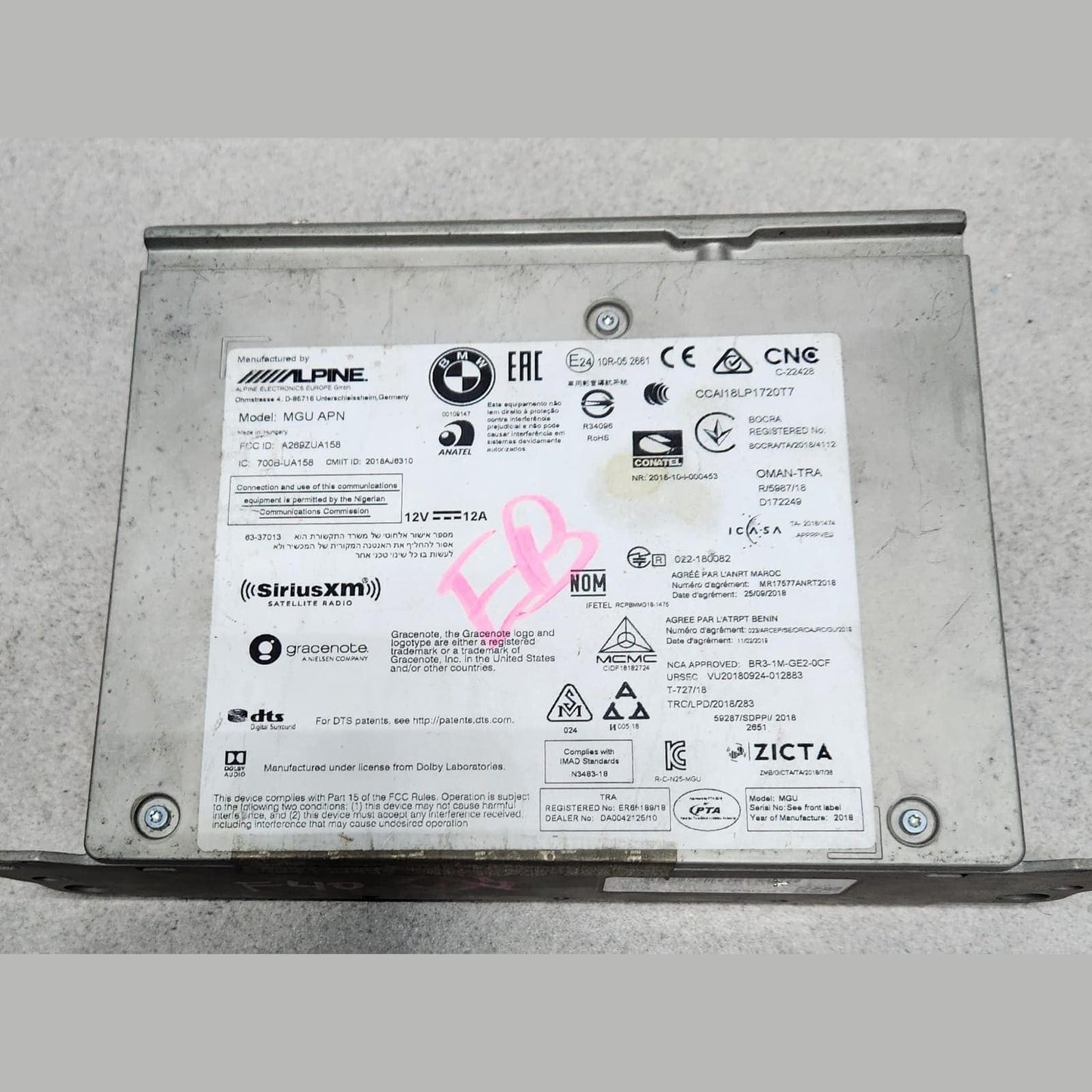 BMW Radio Navigation Module 5A2C080 F40 F44 G20 G21 G28 G30 G31 G32 G11 MGU APN