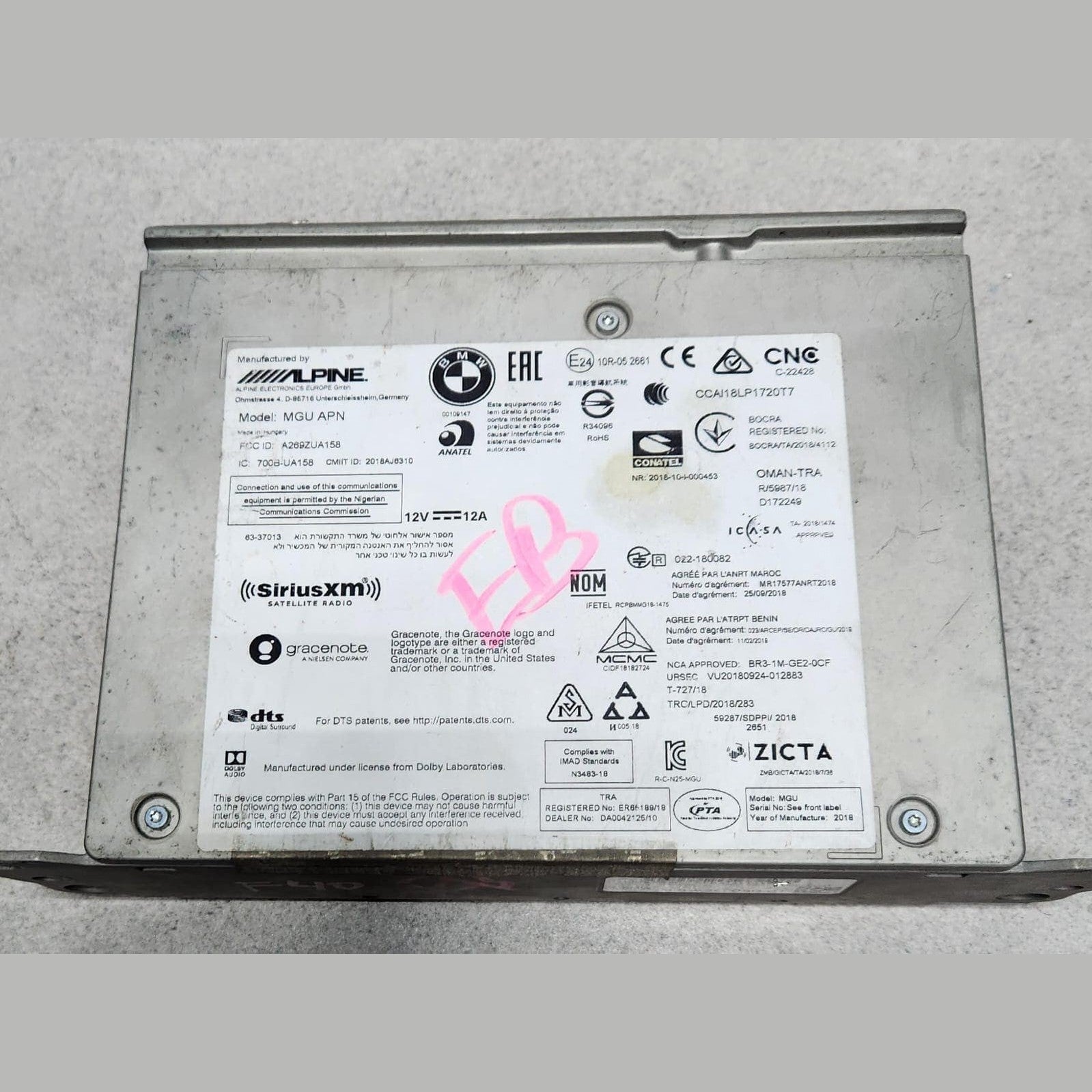 BMW Radio Navigation Module 5A2C080 F40 F44 G20 G21 G28 G30 G31 G32 G11 MGU APN