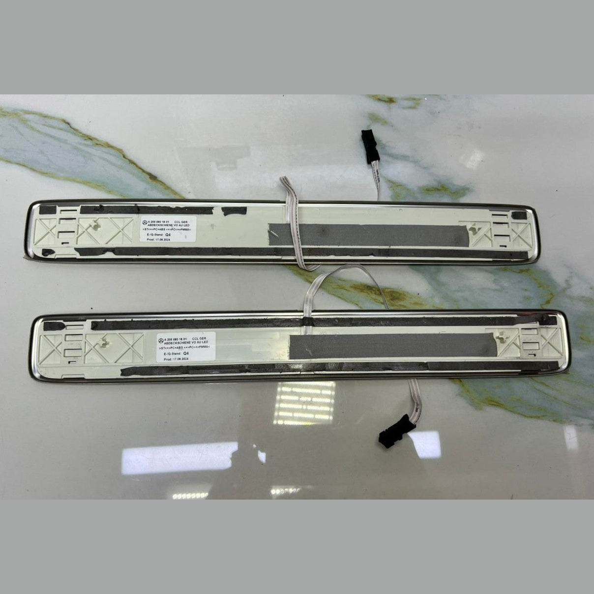 Mercedes W206 C-Class Front Entrance Trim Seal Strip Plate Cover Set A2066801801