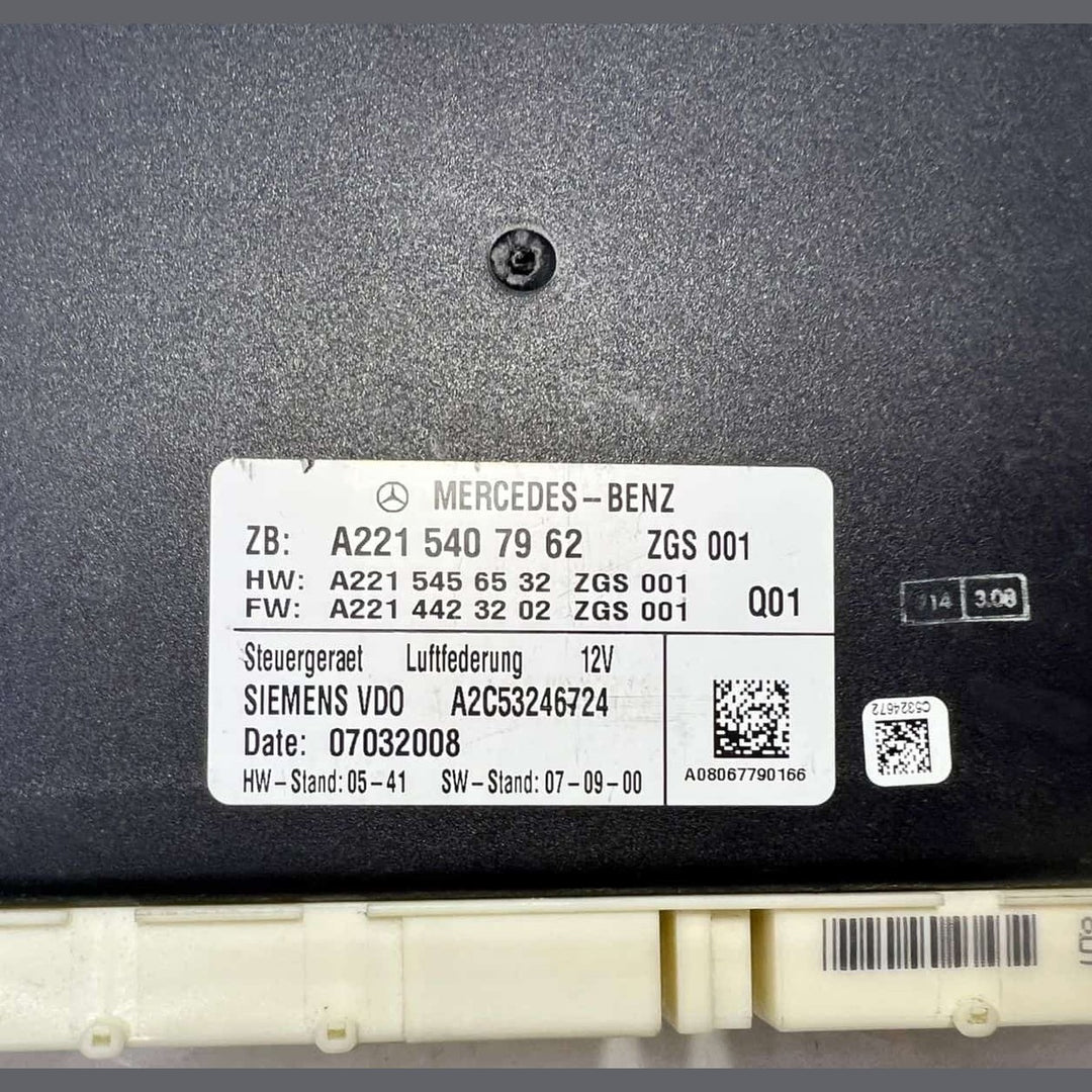 2009 Mercedes-Benz S550 Air Suspension Control Module A2215407962