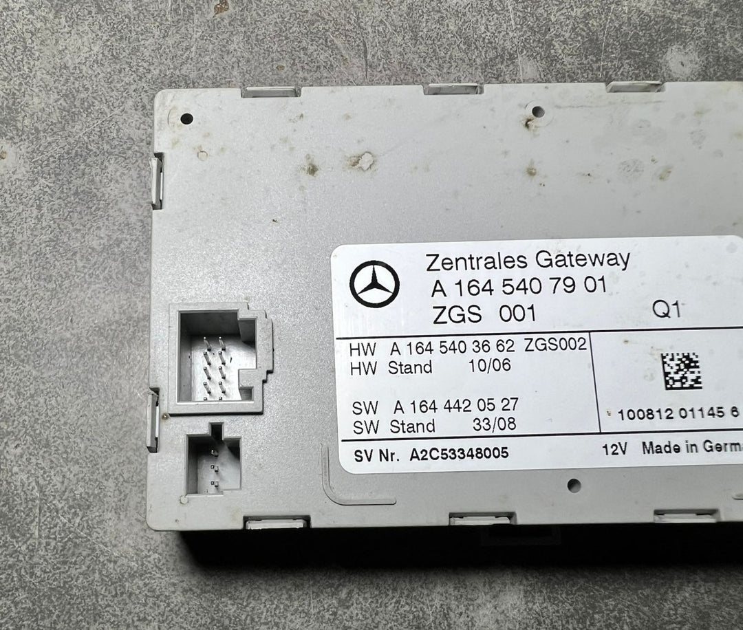 07-13 Mercedes W164 ML350 GL450 Central Gateway Control Module A164 5407901 OEM