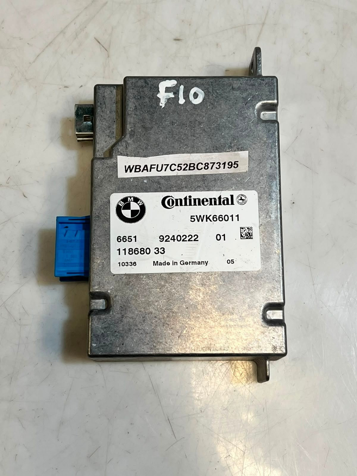 BMW 528i F10 F11 F12 F13 F01 F02 Camera Based System Control Module 9240222