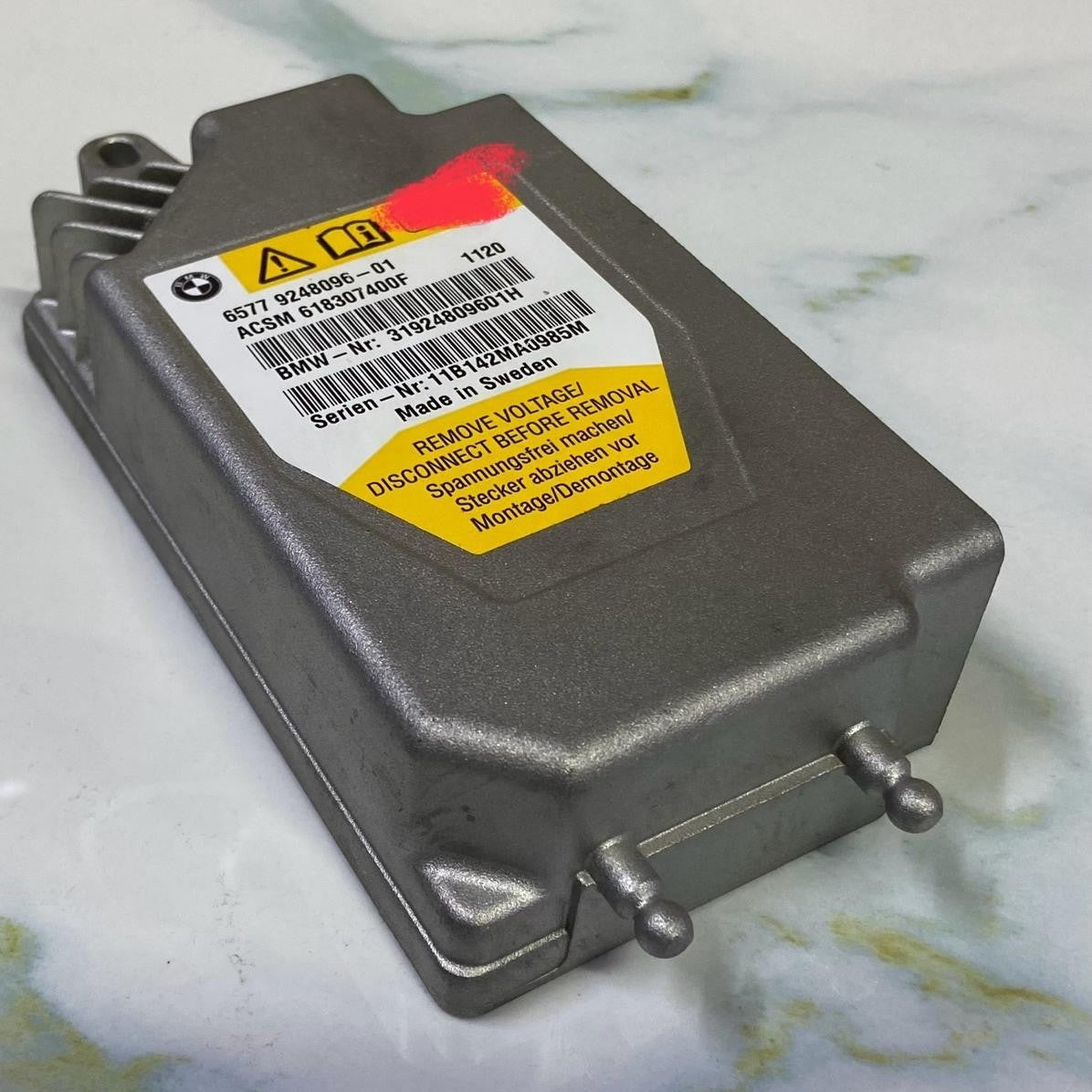 OEM BMW 2011 5 SERIES F10 F11 SRS CONTROL MODULE ECU 9248096