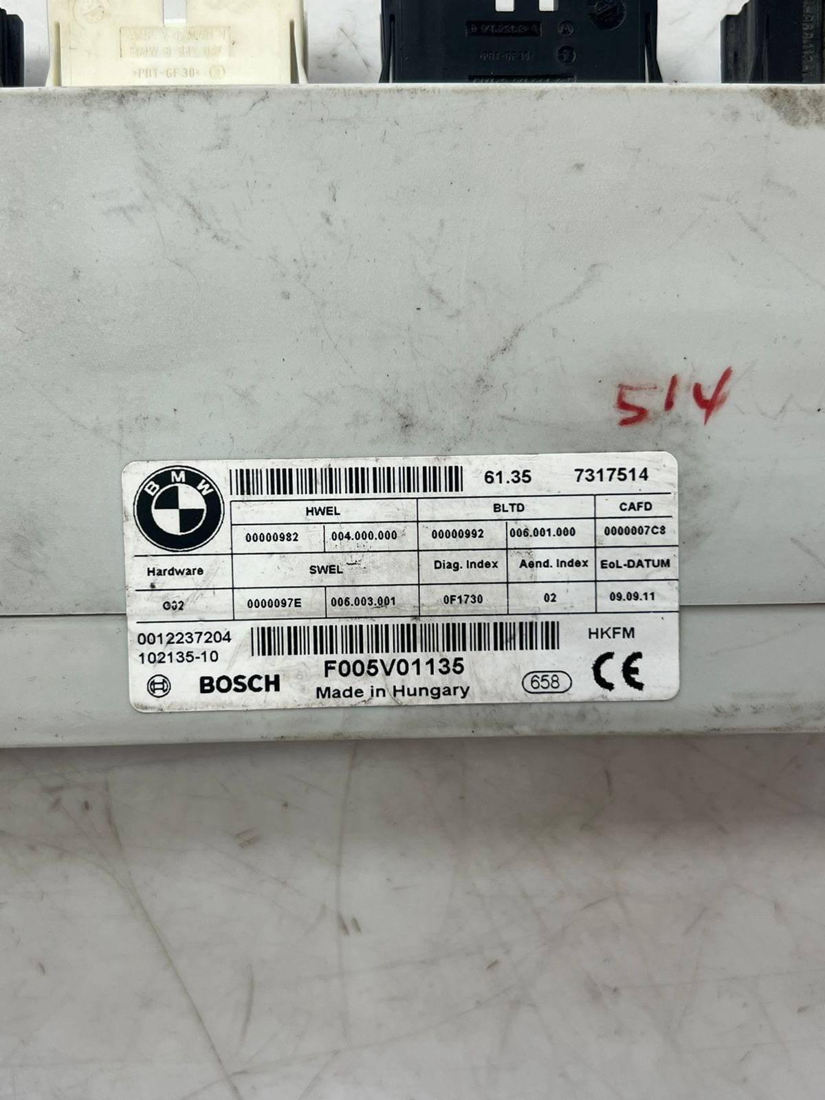 2010-2016 BMW 535i 5 Series F10 F11 Tailgate Control Unit 7317514 OEM
