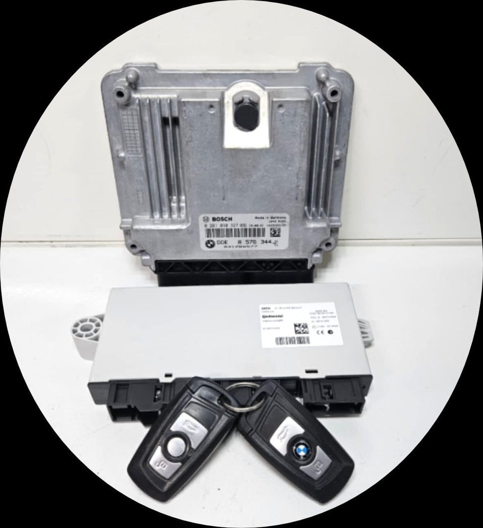8576344-2014 BMW 4 Series F32 F33 X3 N47 Engine Control Unit DDE Key Set