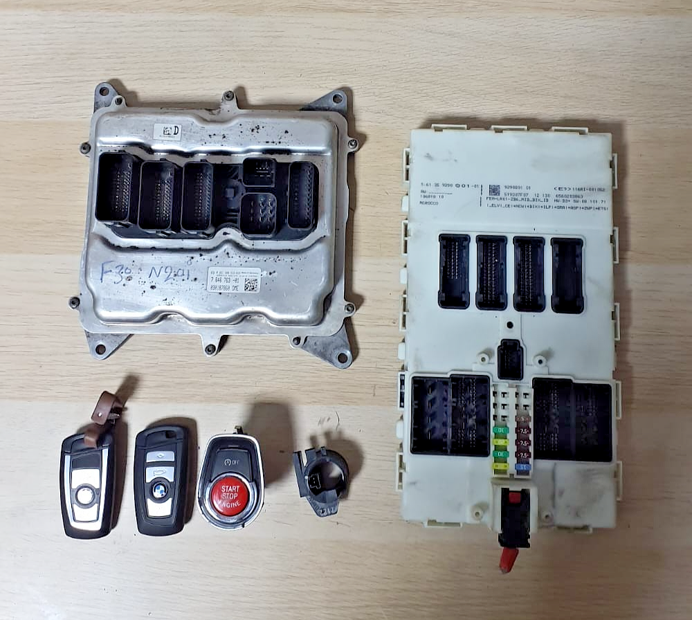2012 BMW F30 N20i Petrol Engine ECU FEM Kit with 2 Keys Auto OEM 7646763