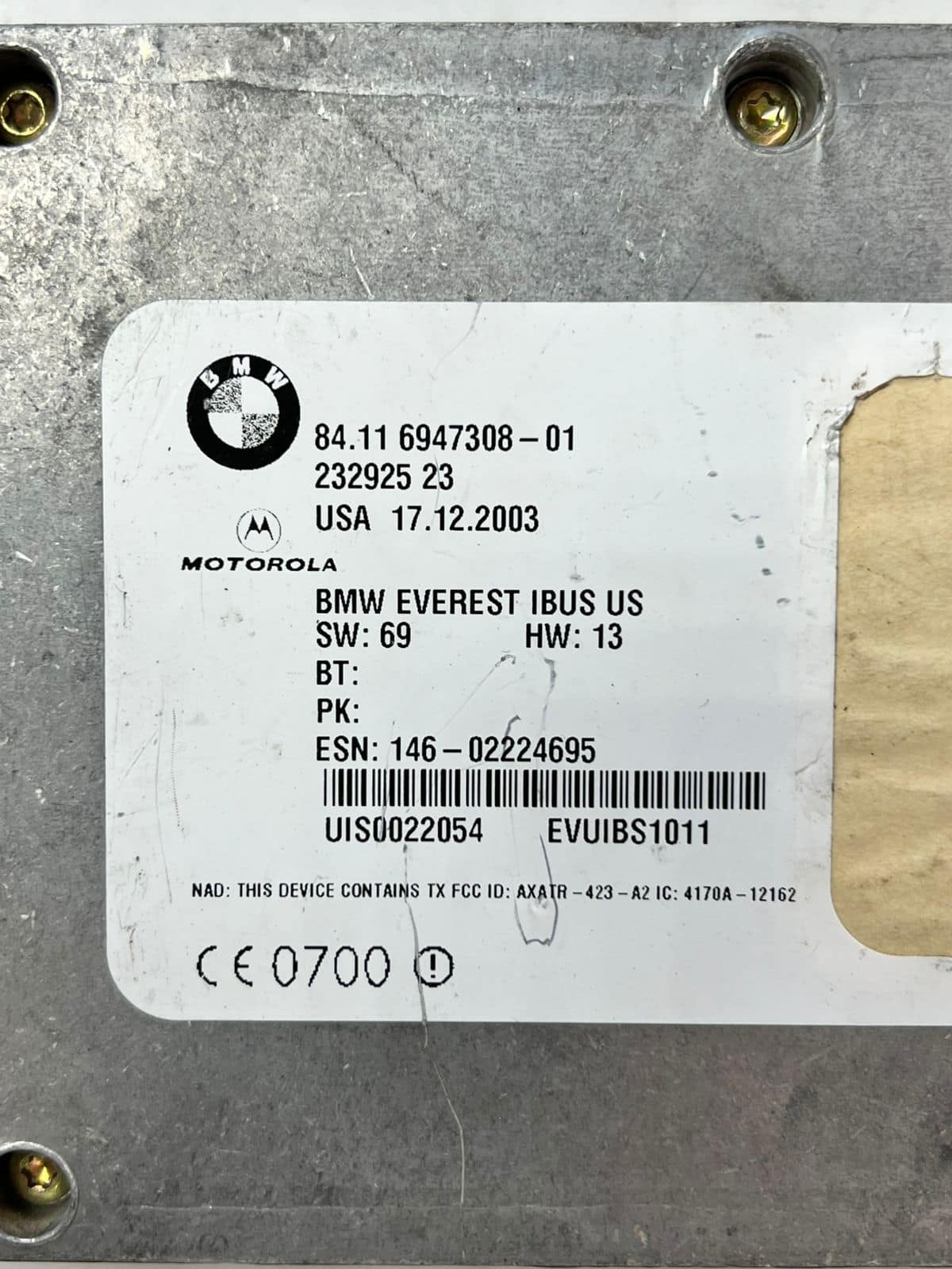 2001-2006 BMW M3 325i, and Z4 Telematic Control Module 6947308 OEM