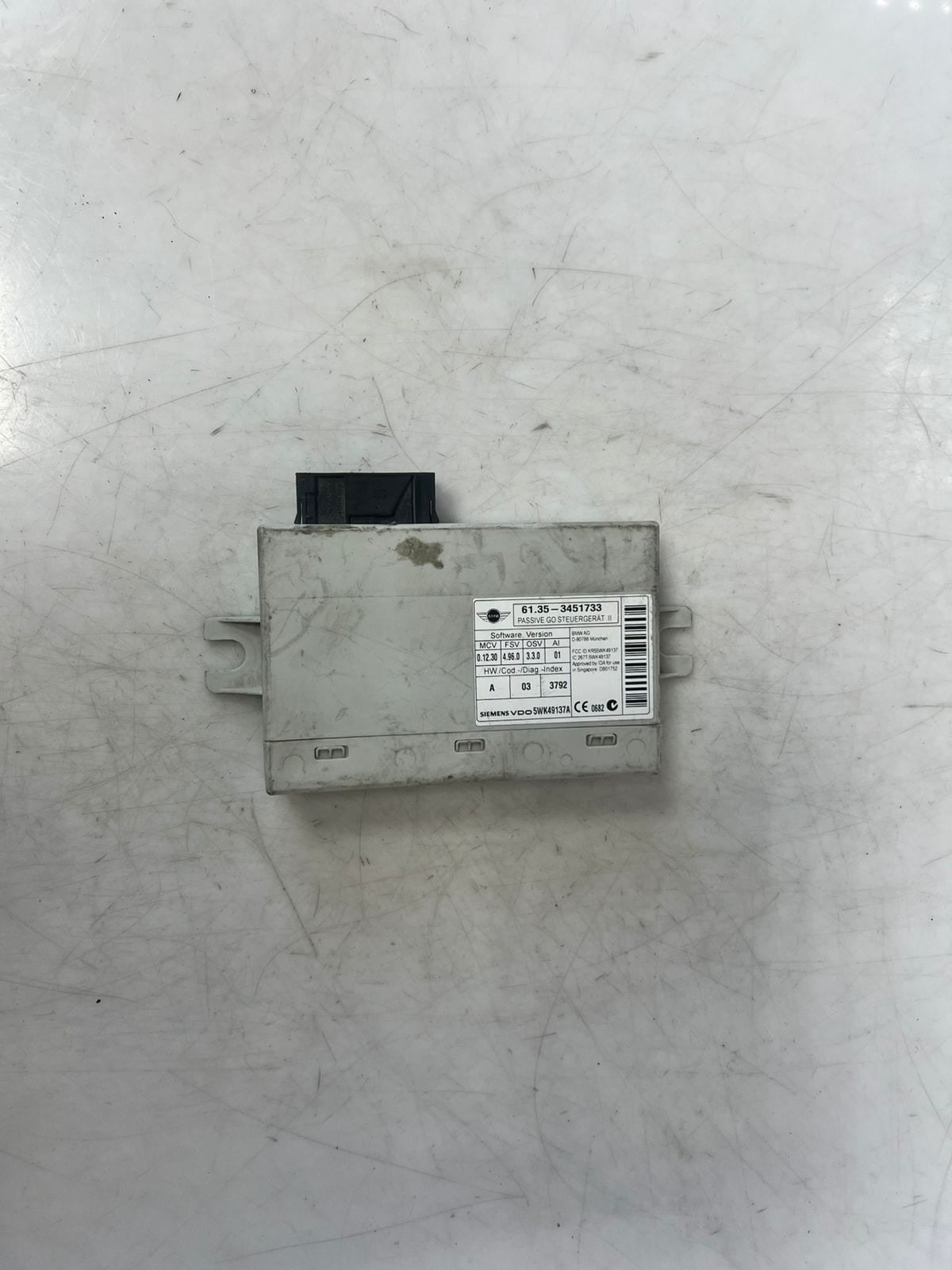 2007-2015 R55 R56 R67 R58 R59 Mini Cooper Theft Locking Module 3451733 OEM