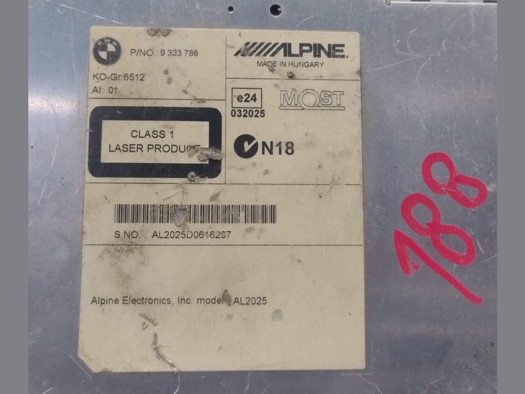 BMW X5 NAVIGATION SYSTEM HEAD UNIT MULTIMEDIA  STEREO RECEIVER - 9323788