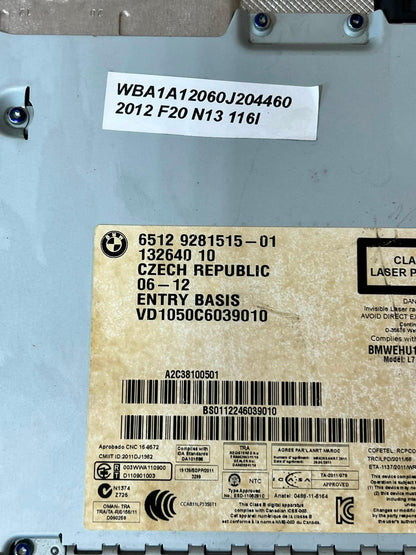 BMW F20, F21, and F30 3 Series NBT Radio Head Unit 9281515 OEM