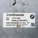 BMW 1,3 SERIES E88,E82,E90,E92,E93 N51 ENGINE CONTROL UNIT MODULE DME 7614362