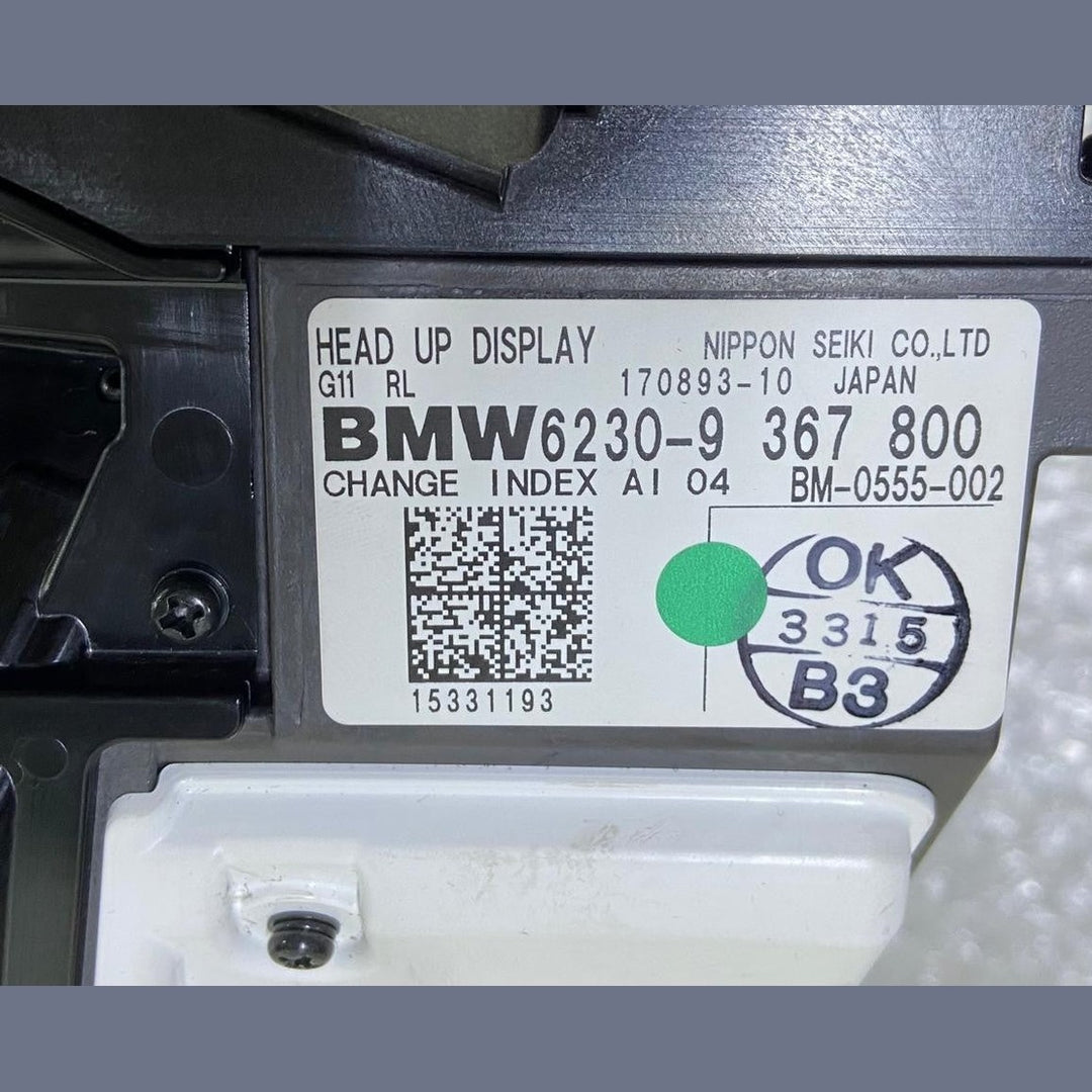 OEM BMW 7 SERIES G11 G12 GENUINE HEAD UP DISPLAY RHD RL SCREEN MONITOR 9367800