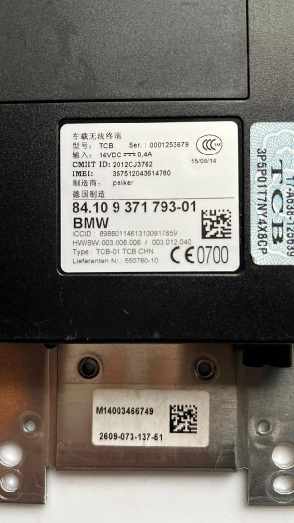 BMW Bluetooth Control Module 9371793 7 Series F01 F02 F06 F15 models