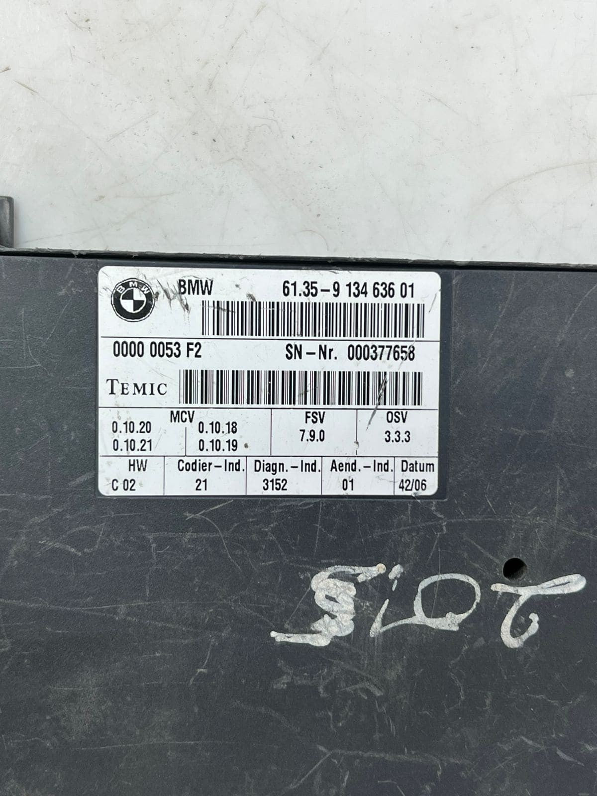 2006 BMW 750i 7' E65 E66 745D Rear Seat Control Module 9134636 OEM