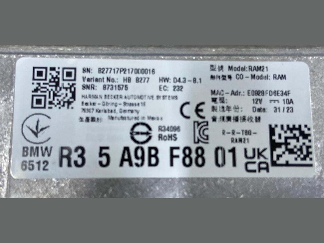 OEM BMW X7 G07 Receiver Audio Module HIGH DAB Amplifier 5A9BF88