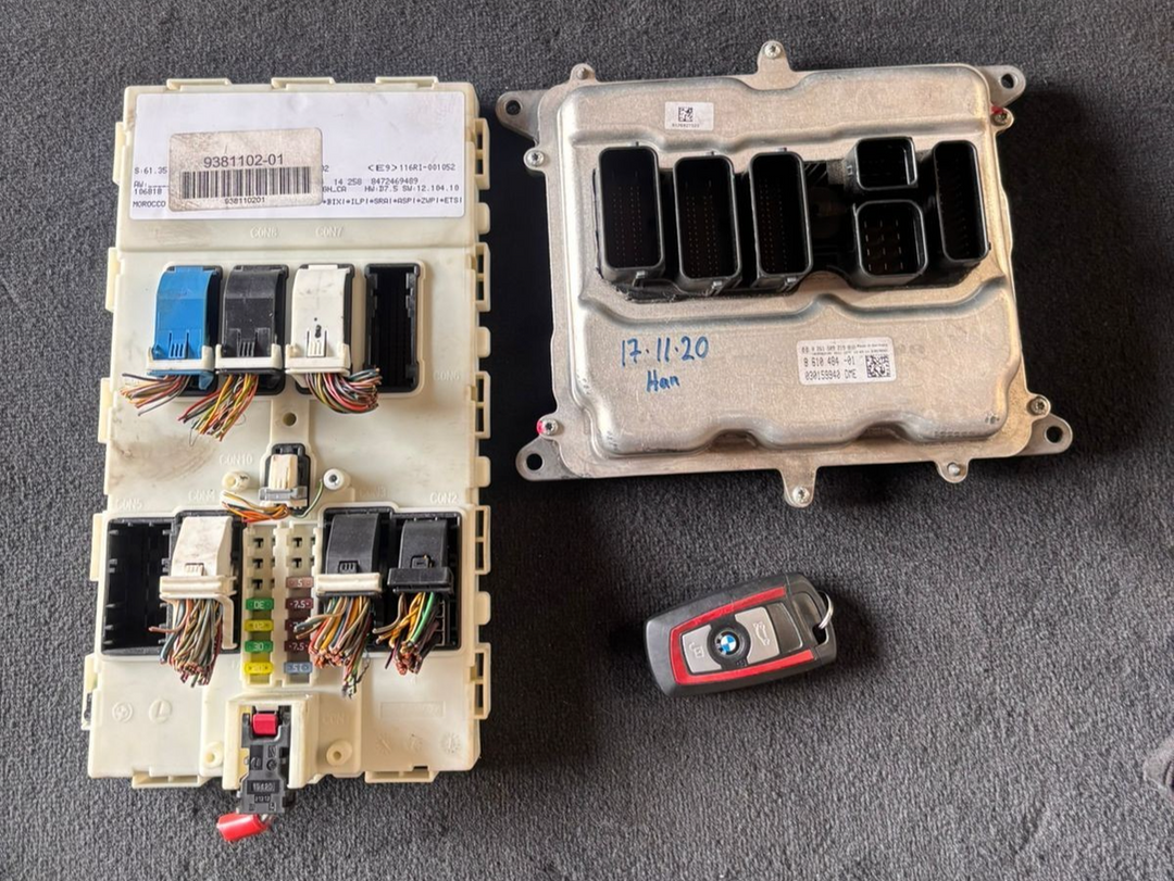 BMW 1 F20 PRE LCI 118i  N13B16A  ENGINE CONTROL UNIT ECU KEY LOCK SET - 8610484