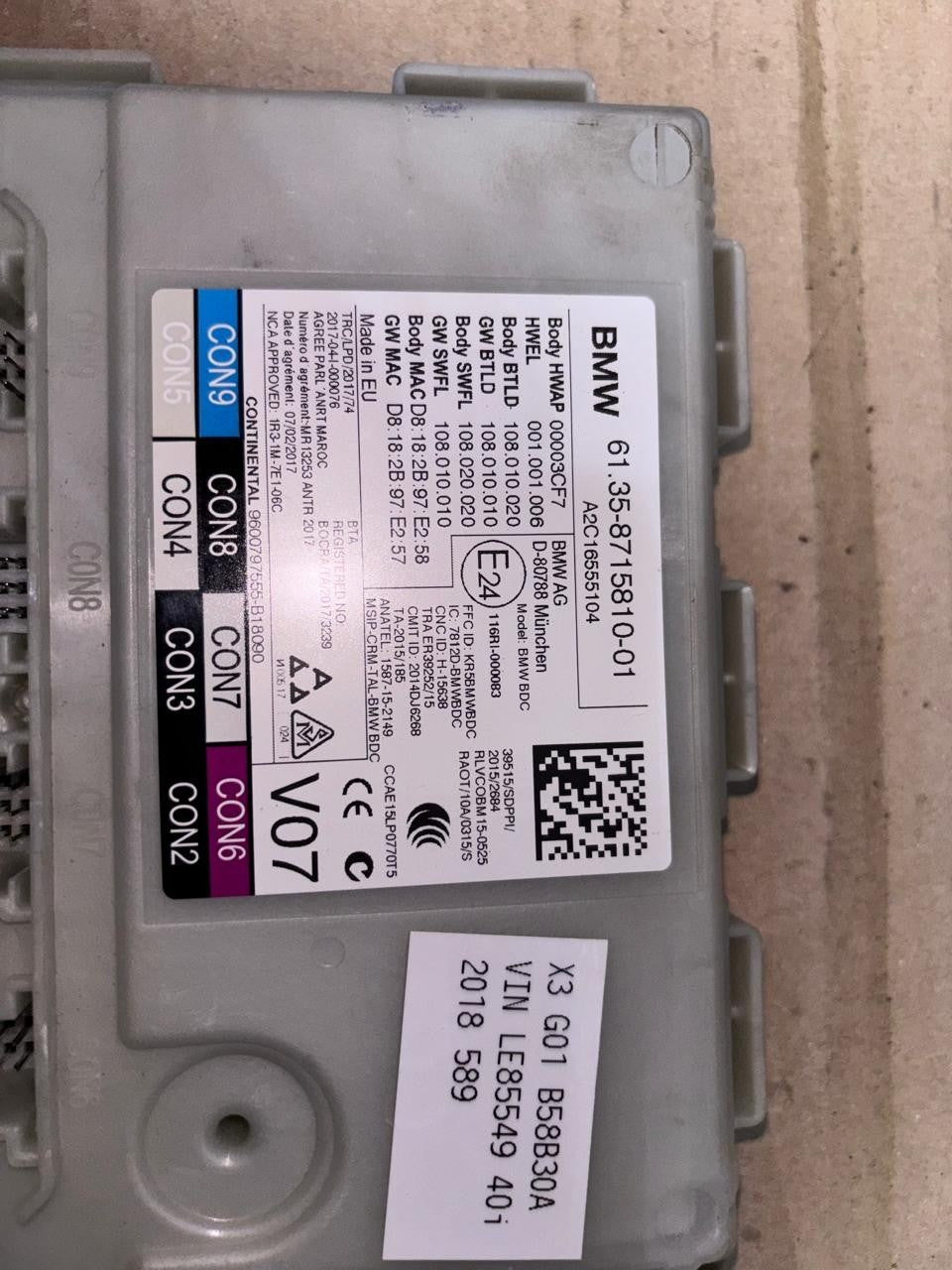 BMW G01 X3 B58B30A VIN LE85549 40i 2018 ENGINE CONTROL UNIT SET + KEY - 9485817
