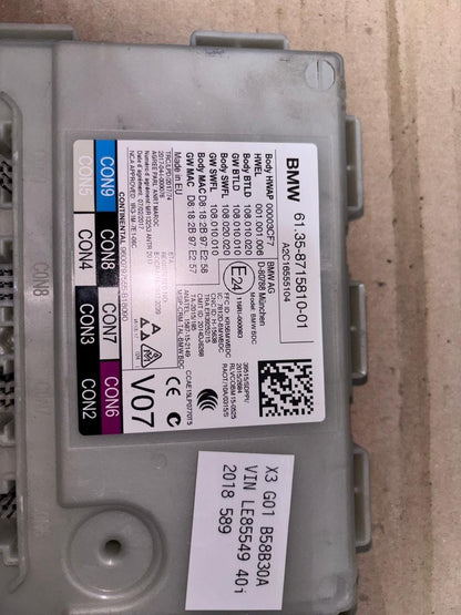 BMW G01 X3 B58B30A VIN LE85549 40i 2018 ENGINE CONTROL UNIT SET + KEY - 9485817