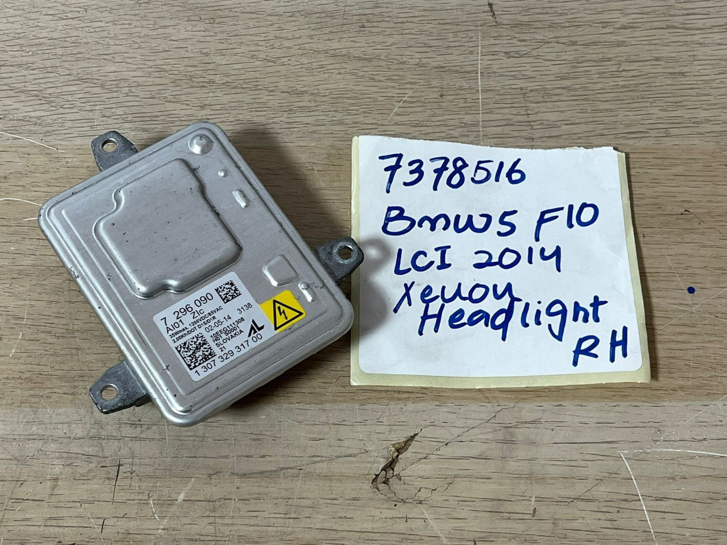 2014 BMW F10 LCI 5 XDRIVE Xenon Headlight Control UNIT / Ballast 7296090 RHD