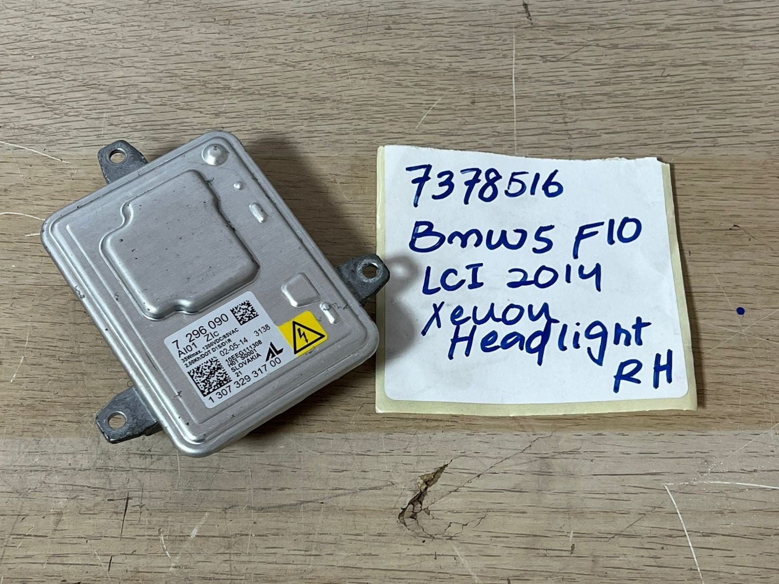 2014 BMW F10 LCI 5 XDRIVE Xenon Headlight Control UNIT / Ballast 7296090 RHD