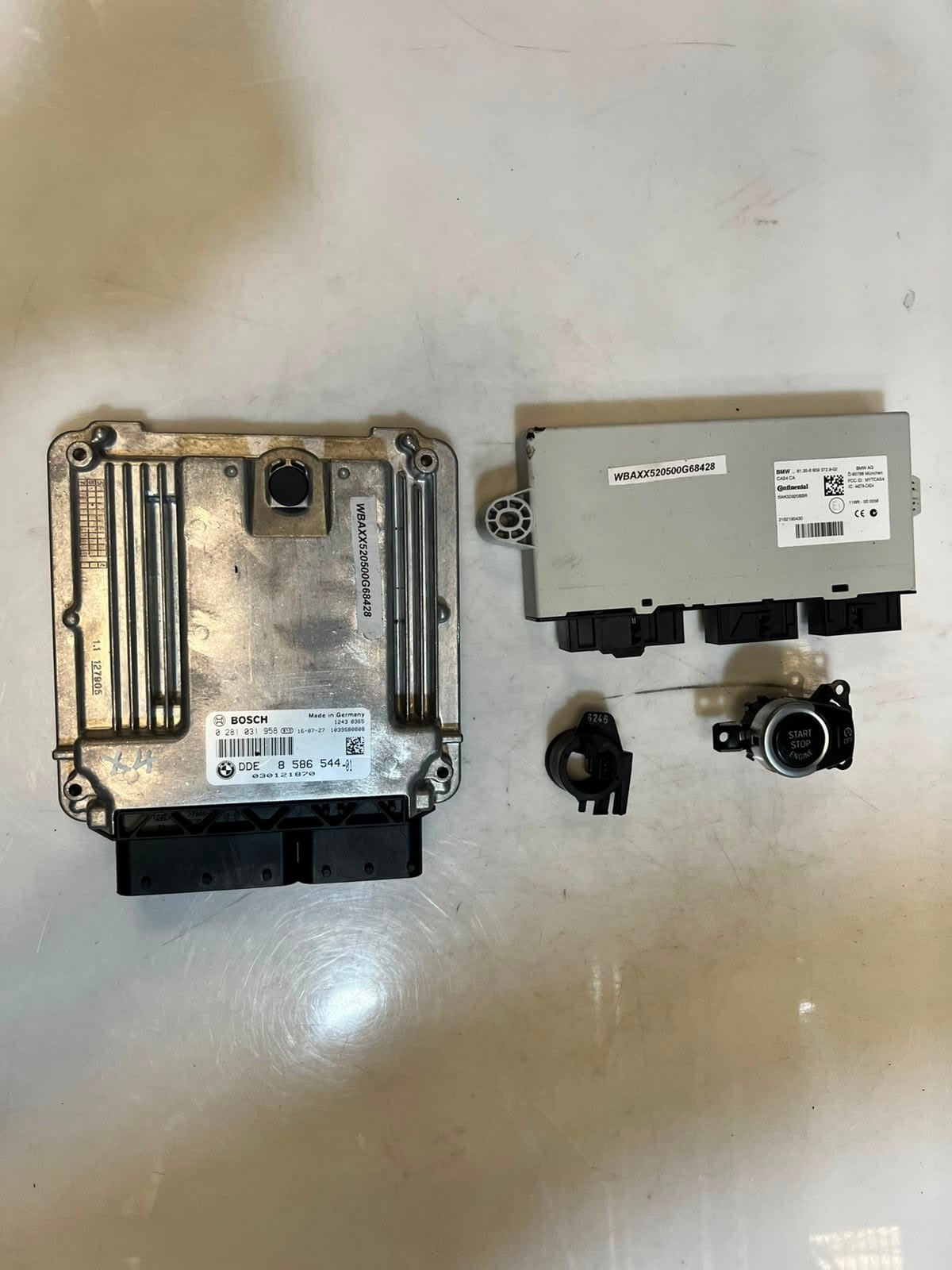 2016 BMW X4 F26 35DX N57Z Engine Control Unit ECU SET DDE+CAS4 8586544 OEM