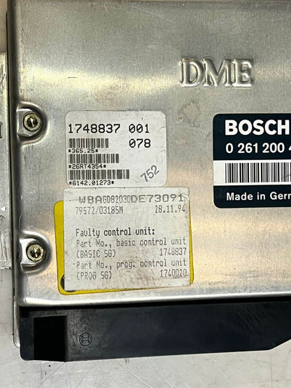 1993-1994 BMW E32 7 Series E34 5' M60 740I Engine Control Unit 0261200404 OEM