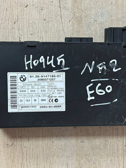 2007-2010 BMW X5 N52 E60 Engine Control Module BCM + CAS3 + 1 KEY  7583468