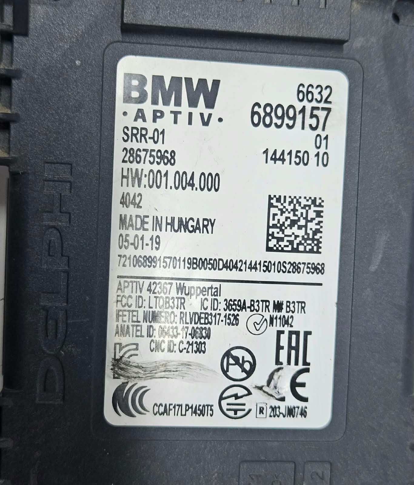 6899157-2019-2023 BMW X5 G05 RHD Blind Spot Radar Sensor 6899157 OEM