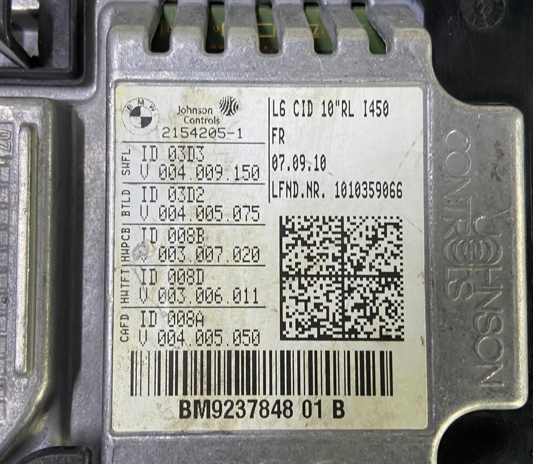 OEM BMW 7 series F01 F02 CENTRAL INFORMATION CID DISPLAY 10" SCREEN 9237848