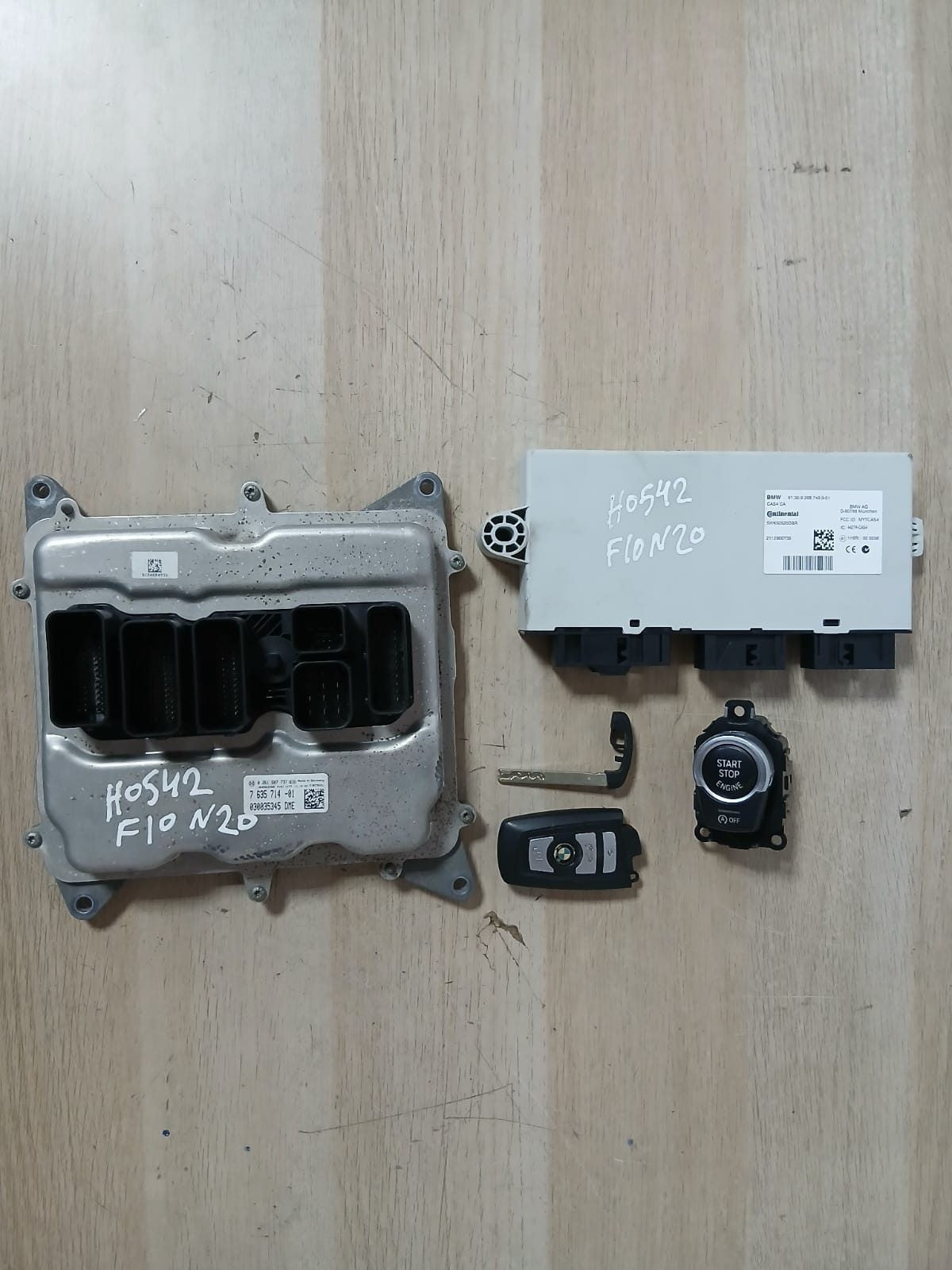 2011 BMW 528i F10 N20 Engine Control Unit SET DME+ CAS4 CA + 1KEY 7635714