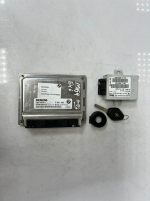 2004-2006 BMW M54 E46 ENGINE CONTROL UNIT ECU COMPLETE SET 7561382 OEM