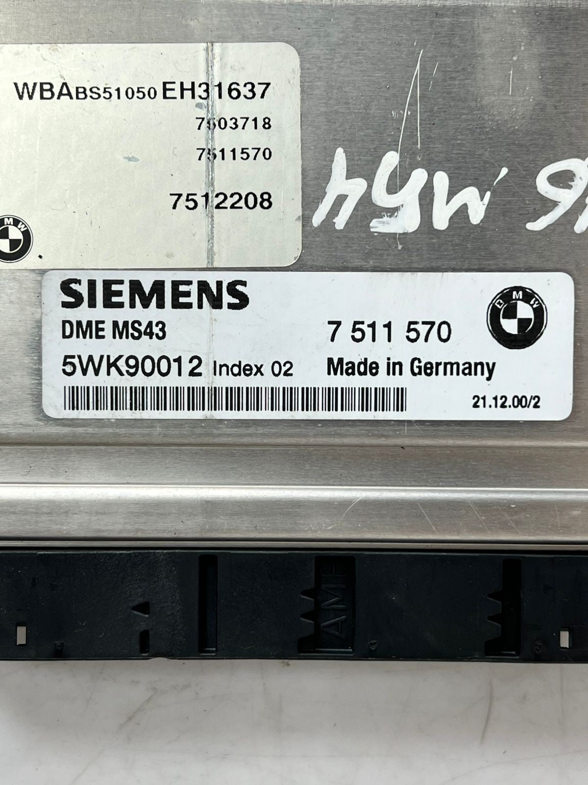 BMW 3 5 X5 series E46 E39 E53 2.5i M54 ENGINE ECU KIT UNIT DME MS43 EWS3 KEY OEM