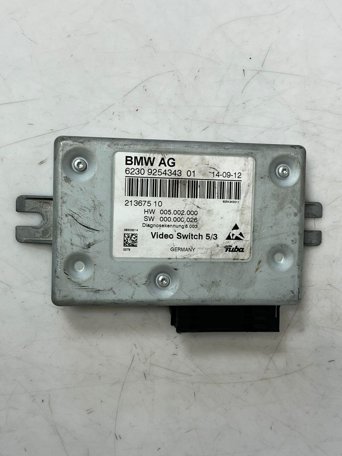 2011-2016 BMW 535i F01 F04 F06 F07 xDrive Video Switch Control Module 9254343