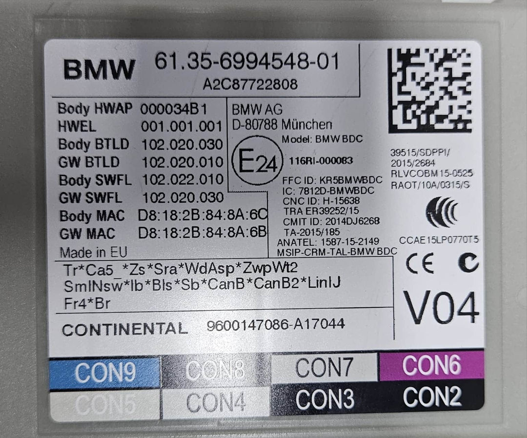 2017 BMW G30 530i B48 RHD Engine Control Unit ECU SET DME 8686190 OEM
