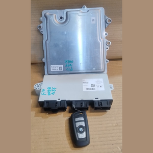 BMW HYBRID F10 F30 N55 ENGINE CONTROL UNIT ECU KIT DME WITH KEY - 7649279