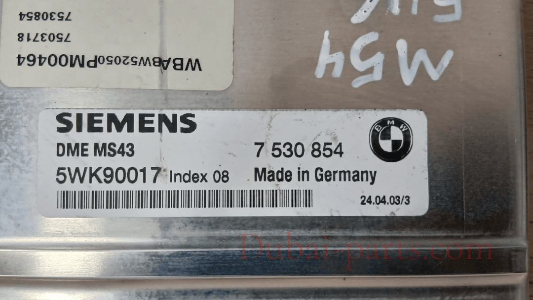 BMW M54 E46 E39 E53 X5 Engine CONTROL MODULE ECU / DME with Key 7530854 OEM