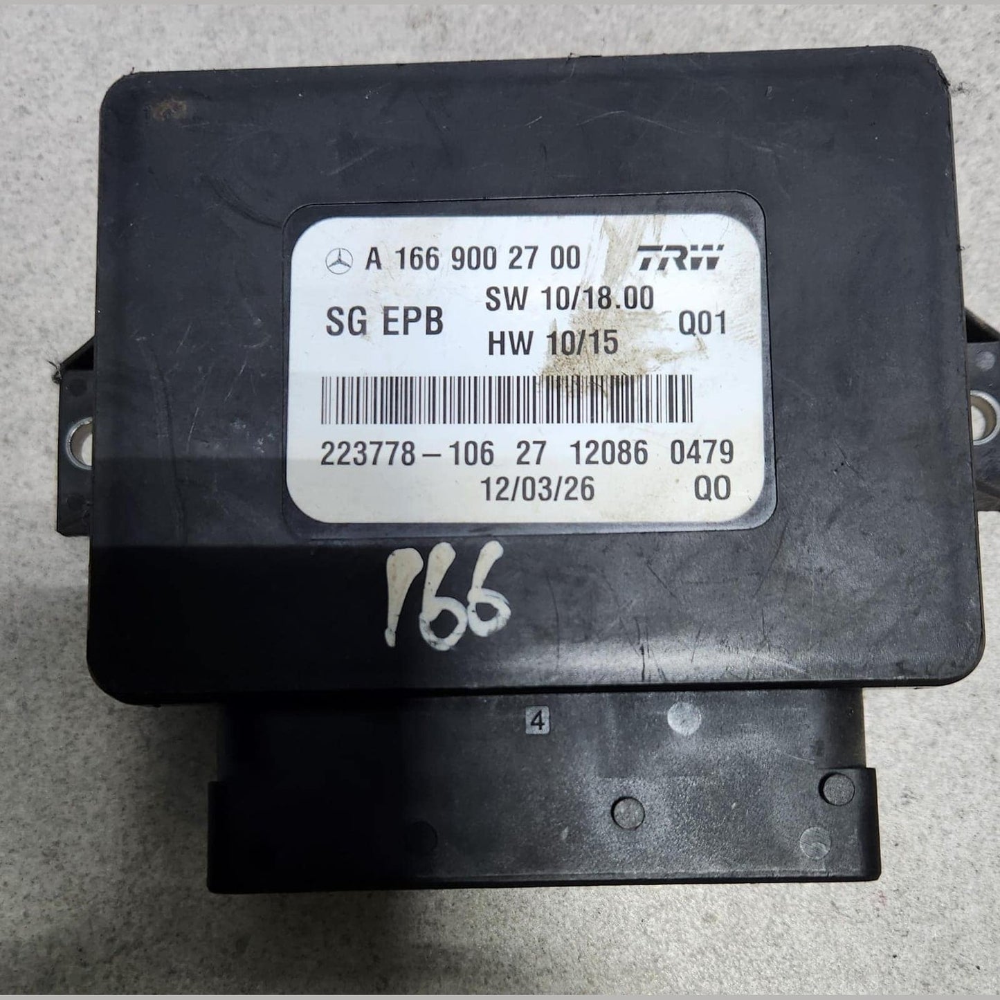 2012-2015 Mercedes-Benz ML350 Electric Parking Brake Control Module A1669002700
