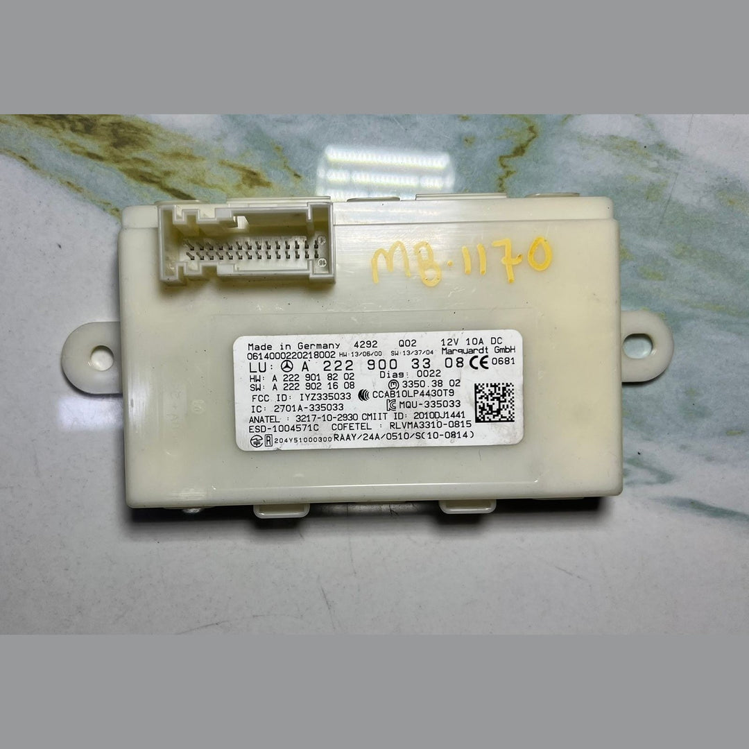 2015 Mercedes C180 Keyless Entry Control Module A2229003308 C-Class W205 S-Class