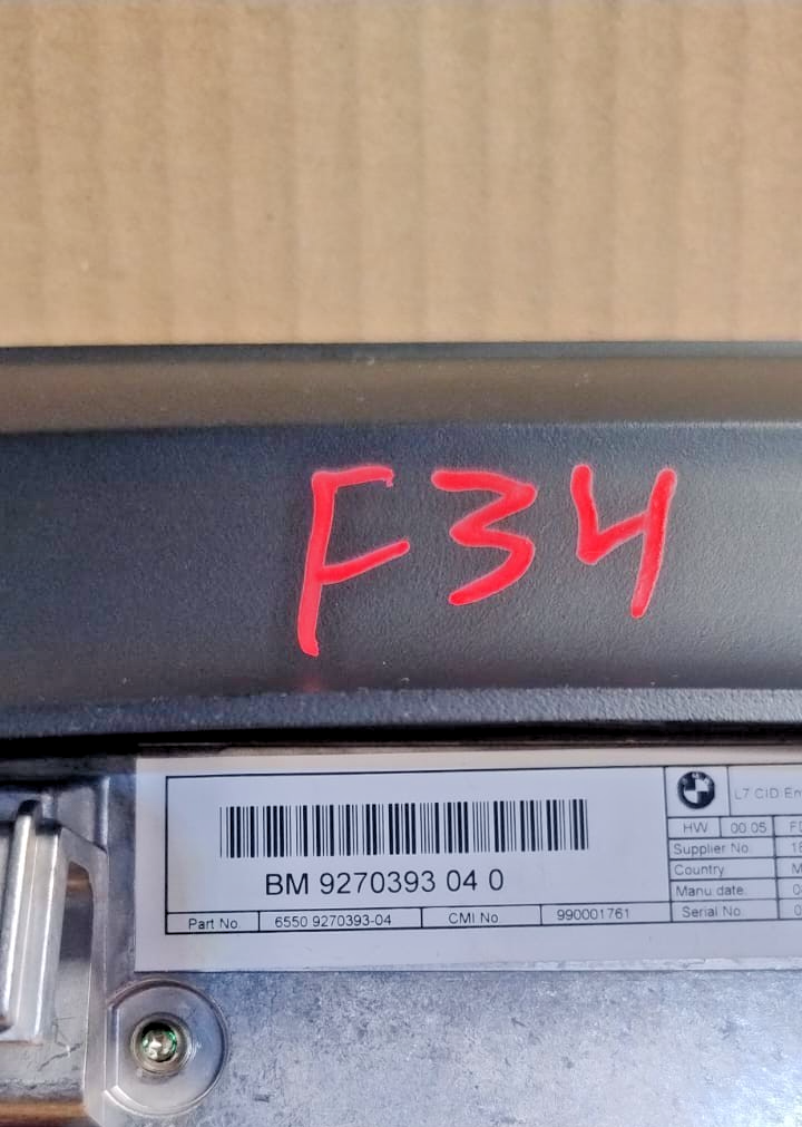 BMW 3 4 F30 F31 F32 F34 F36 F80 M3 CENTRAL INFORMATION DISPLAY CID 6.5 9270393