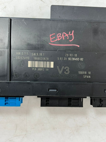 2011-2016 BMW 5' 535i 528i, 550I Junction Box Control Module BCM 9228492 OEM