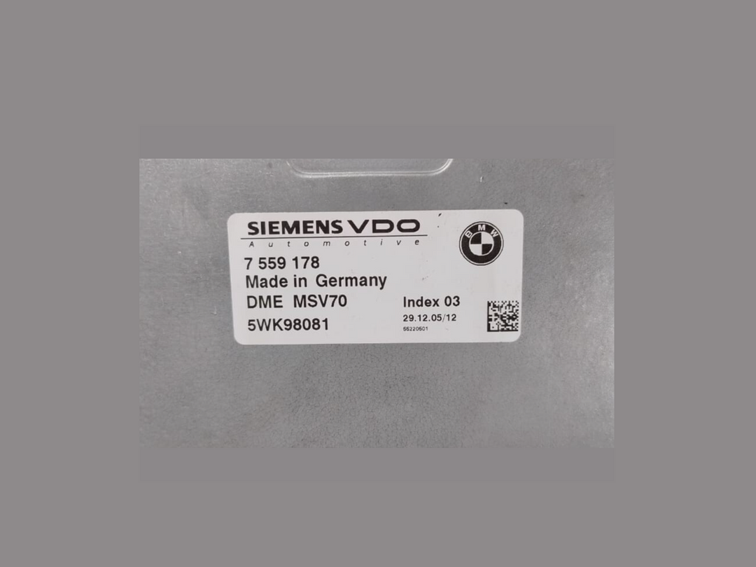 BMW 3 E90 E91, 5 E60 E61 ENGINE CONTROL MODULE UNIT ECU SET +KEY + CASE- 7559176