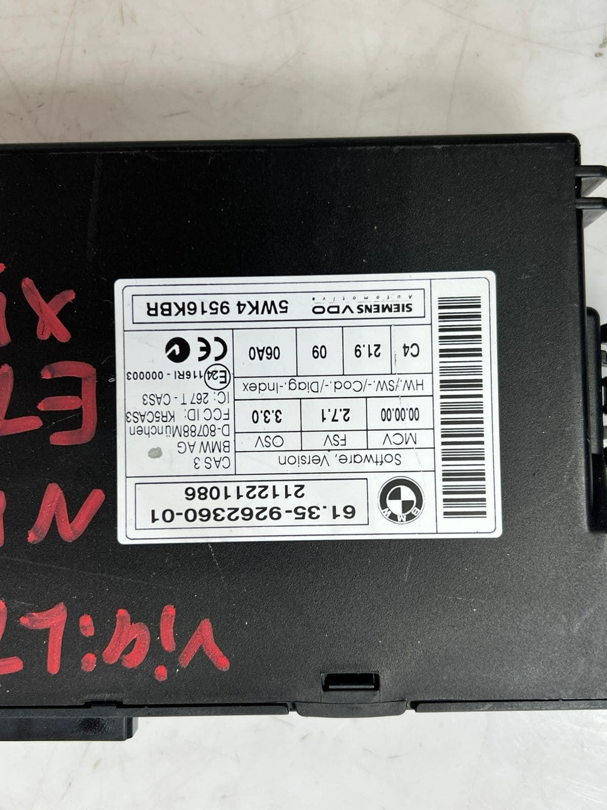 2007-2013 BMW X5 E70 N57 Engine Control Unit ECU SET DDE + CAS3 + 1KEY 8517015