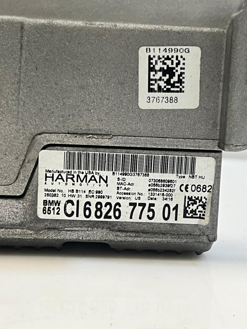 2015-2019 BMW HARMAN X6 X5 F15 F16 X3 F25 F10 F06 Radio Head Unit 6826775 OEM